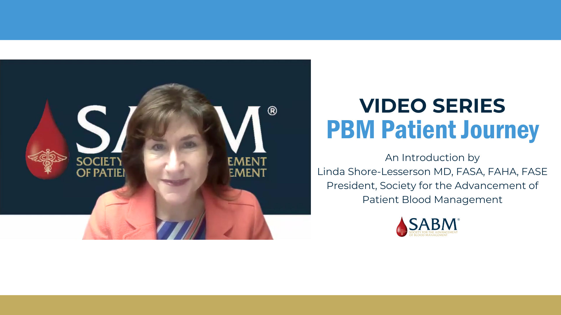 Dr. Linda Shore-Lesserson Introduces PBM Patient Journey Video Series Dr. Linda Shore-Lesserson Introduces PBM Patient Journey Video Series