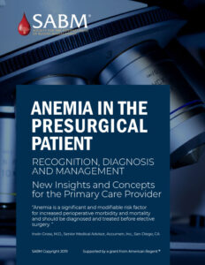 Anemia in the Presurgical Patient